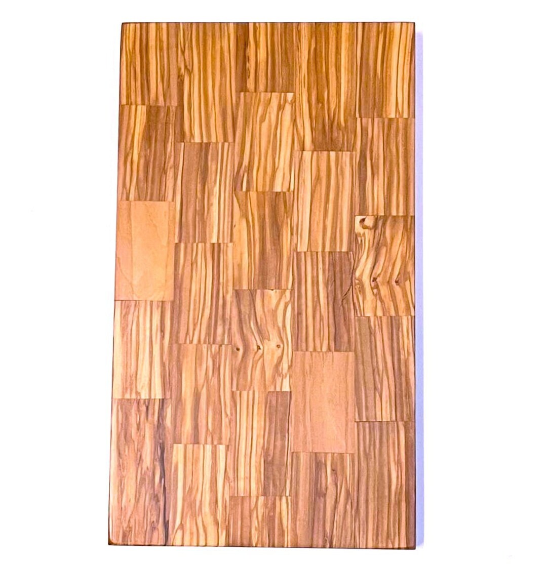 Olive Wood Butcher Block Rectangular Shaped Block Rustic Etsy