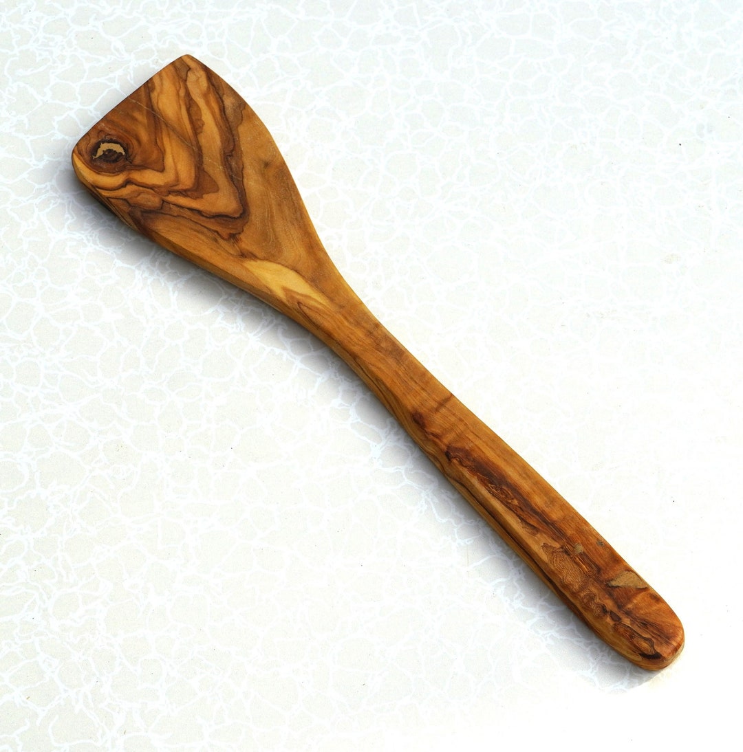 Olive Wood Spatula, Wooden Cooking Kitchen Spatula, Cooking Spoon