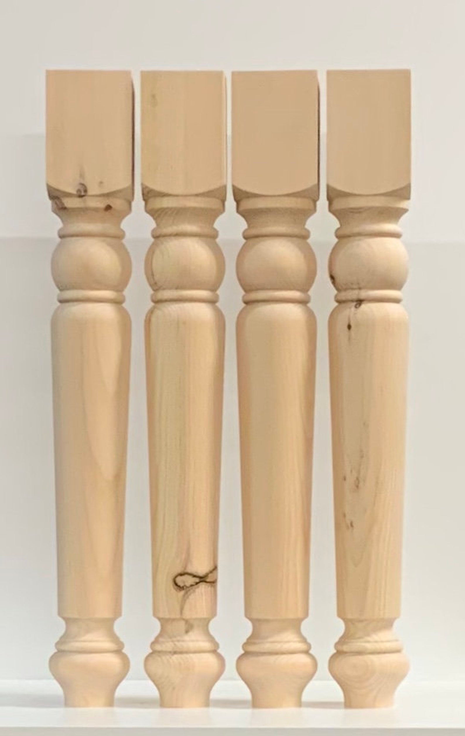 29''x 4'' Set of 4 Unfinished Table Legs Legs Etsy