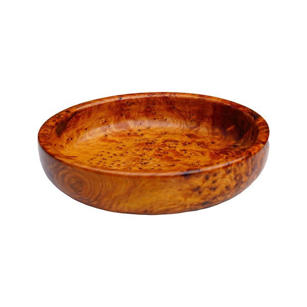 Classic Large Thuya Burl wooden bowl, Unique Handmade Large Wood Bowl, Rare Finest North Africa Salad Bowl, Antique Christmas gift