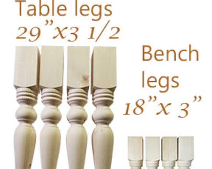 2 Sets of Hand Made Furniture Table & Bench Legs Styles1260 Etsy