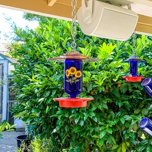 Sunflower Hummingbird Feeder Decals, Glass Feeder Decor image 9