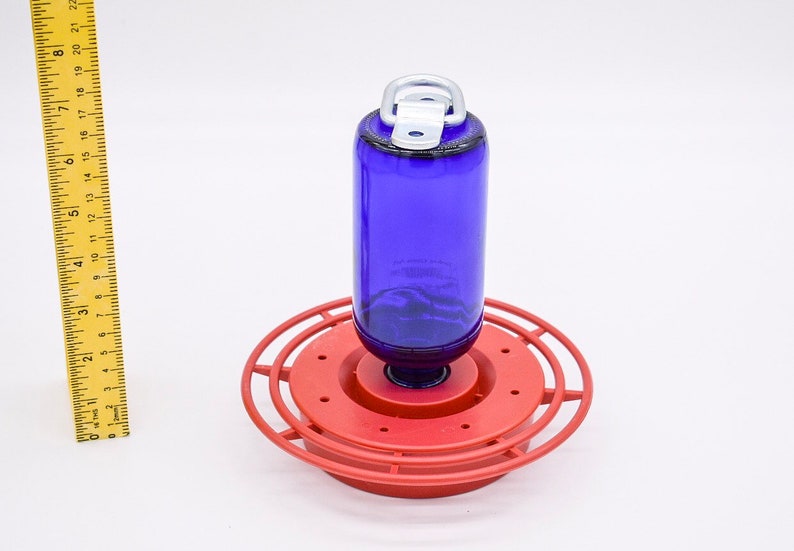 Hummingbird Feeder No Drip Bee Free Clear 8oz Cobalt Blue Etsy