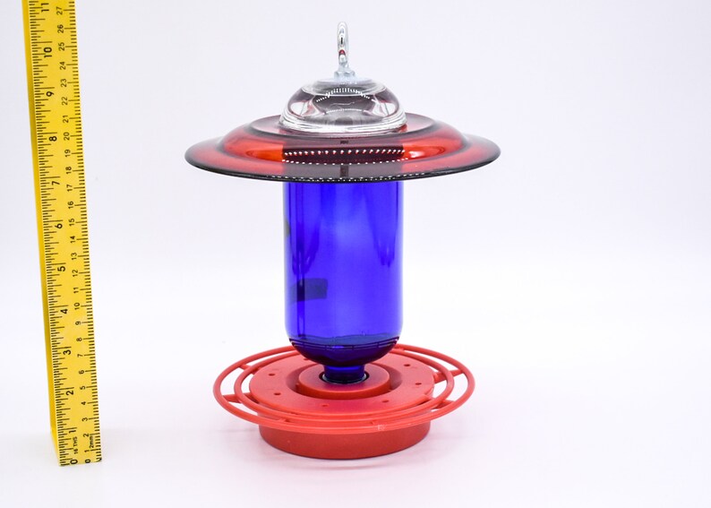 Hummingbird Feeder With No Dripbee Free Cobalt Blue 16 Oz Etsy