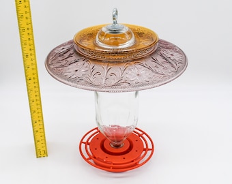 Tiara Amethyst & Gold Hummingbird Feeder