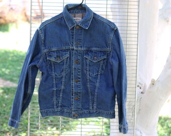 Fitted Denim Top Size Medium Vintage Andrew/'s Blues Button Down Western  Boho