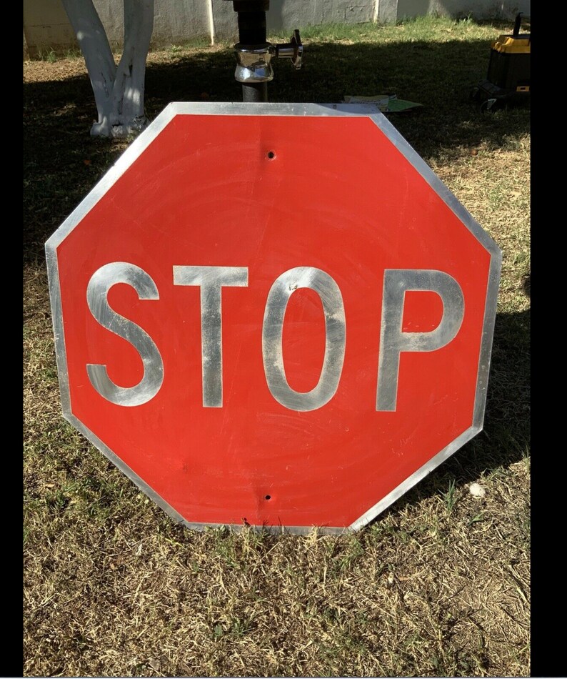 Vintage Stop Sign Traffic Street 30 Etsy