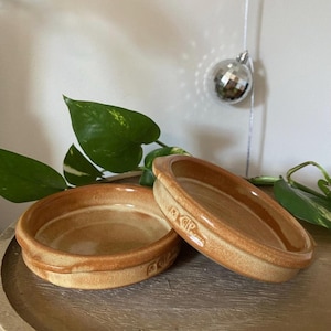 A Pair of Padilla Traditional Spanish Pottery - Mud Ramekins // Earthenware