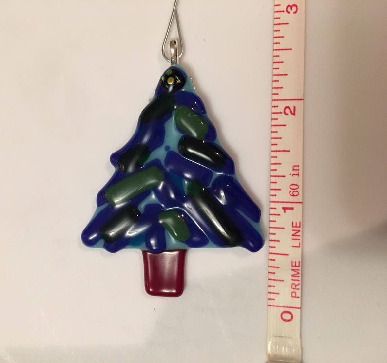 Blue and Green Glass Christmas Tree Christmas Ornament