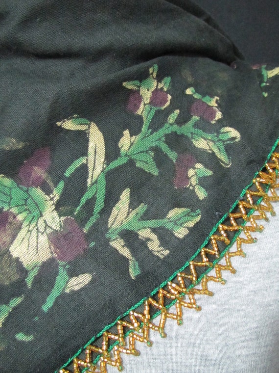 Turkish oya scarf, antique Turkish head scarf, vin