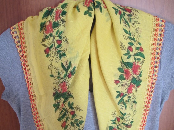 Traditional Turkish head scarf, vintage head scarf