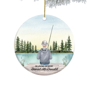 Personalized Fishing Memorial Keepsake Ornament