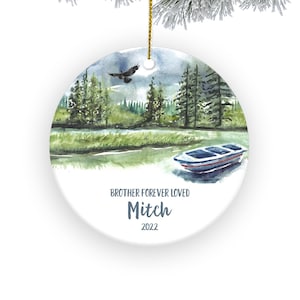 Personalized Fishing Ornament for Brother Father Uncle Friend Gifts Under 30 Gift Exchange Memorial Ornament