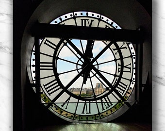 Paris Clock Tower, Musée d'Orsay, Clock Tower, Photograph, Photography, France, French, Gift for Francophile, Wall Decor, Cityscape