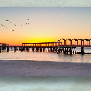 Jekyl Island Fishing Pier, Georgia, Barrier Island, Georgia Coastal Island, Photography, Photograph, Wall Decor, Vacation Memories, Sunset