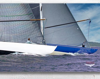 Sailboat Photography, 12 metre Sailboat Racing print,  Narragansett Bay Sailboat photo, Sailor Gift, Nautical wall hanging