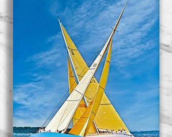 Sailboats, Racing, 12 Metre class, Newport, Narragansett Bay, Kookabura, New Zealand, Photography, Image, Rhode Island