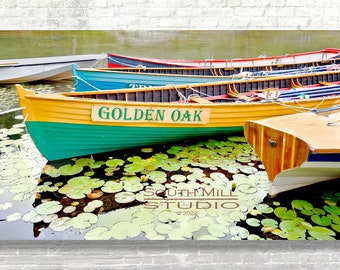 Wooden Boats, Colorful Boats, Vermont Maritime Museum, Water Scene, Tranquil, Lake Champlain, Lake Photograph