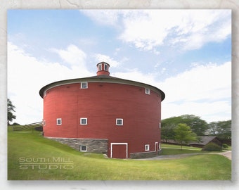 Round Barn, Vermont, Farm, Shelburne Museum, Rural Life, Americana,  Photo, Photograph, Room Decor, Red Barn