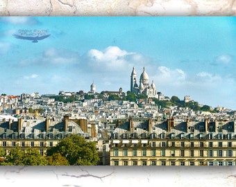 Paris Cityscape, French Photography, Photo, Sacré-Cœur, Paris, Montmartre, Photograph, Francophile Gift, Wall decor