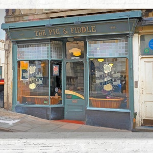 UK Photography, British Pub Photograph, Bath England Bar Photo, Neighborhood Watering Hole, Wall Hanging, Man Cave Photo