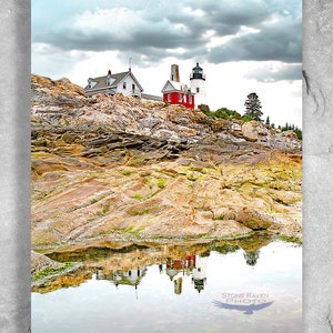 Lighthouse Photo, Maine Lighthouse, Pemaquid Point Lighthouse, Coastal Maine, Downeast Maine, Photograph, Gift, Wall Decor, photgraphy
