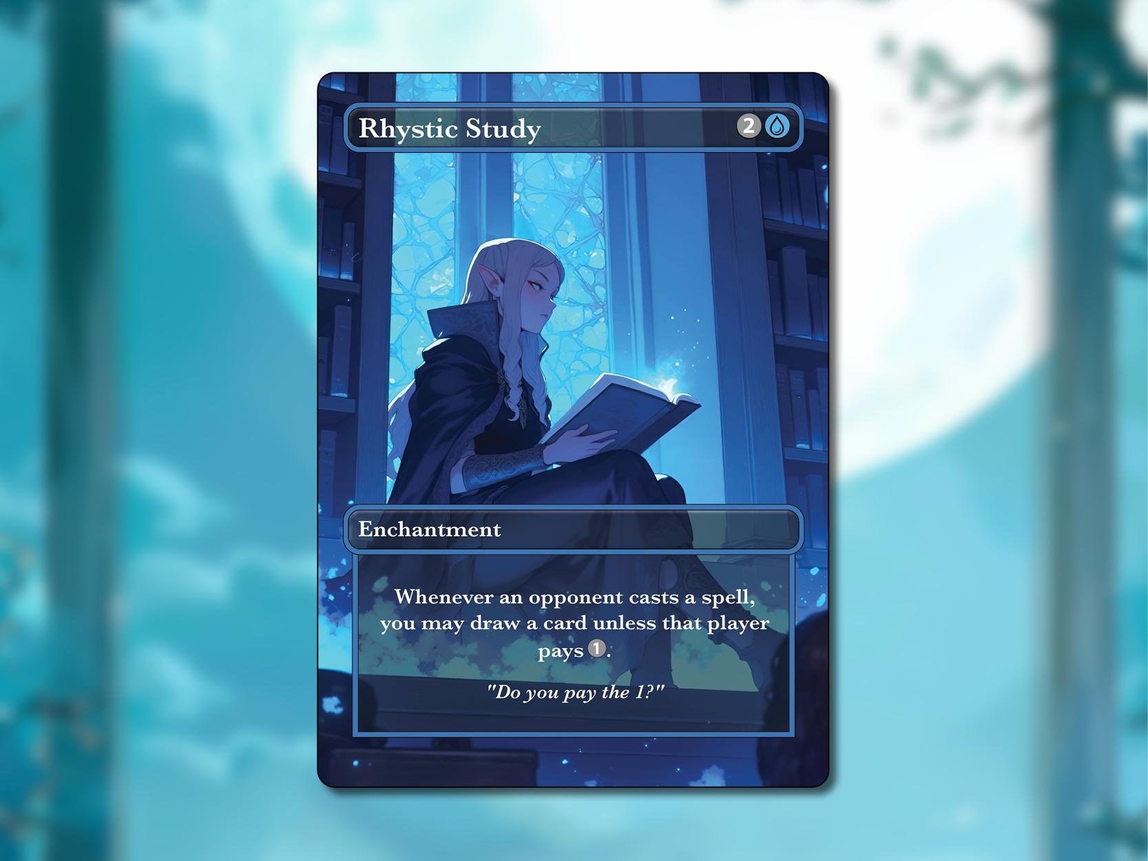 Rhystic Study (WELL-READ セット) Rhystic Study Wilds of Eldraine Enchanting Tales Misprint