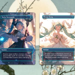 Strix Serenade & Swan Song Proxy - Cartes à collectionner style anime - Hatsune Miku