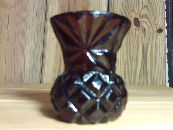 Amethyst Toothpick Holder, Vintage Purple Glass Toothpick Holder, Vintage Kitchen, Purple Glass Collector
