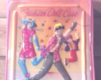 Vintage 3D Fashion Doll Case, Vintage Barbie Case, Tara Toy Corp No 10150 Pink Case, Vintage Toy, Vintage Doll Accessory, Barbie Case