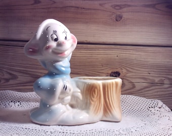 Vintage Walt Disney, Dopey Planter, Succulent Planter, Baby Room Decoration, Walt Disney Dopey