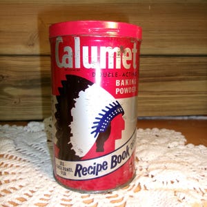 Boîte de poudre à pâte double effet Calumet, boîte vintage, boîte de cuisine, cuisine de campagne