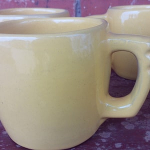 Vintage Yellow Frankoma Coffee Mugs, Frankoma Mugs Yellow,Frankoma Drinkware, Vintage Drinkware, Country Kitchen, Farmhouse Decor,