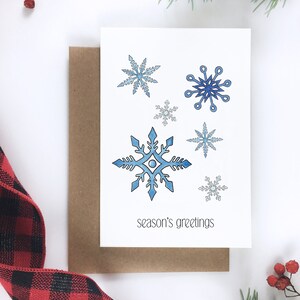 Snowflakes - Winter Holiday Greeting Card