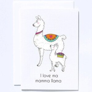 Maman Lama - carte de fête des mères