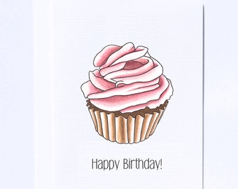 Cupcake Happy Birthday Card