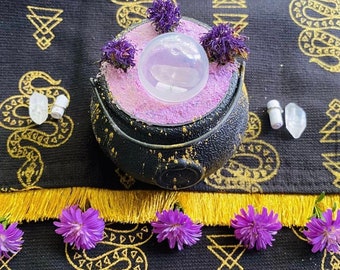 The Oracle Fortune Teller Crystal Ball Bath Bomb | Crystal Ball with Quartz | Psychic Divination Ritual | Rain & White Tea Scented Soak