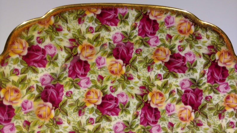 Royal Albert Old Country Rose Chintz Collection Square Dessert Plate