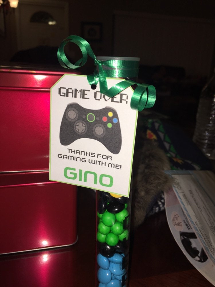 Gamer Party Favor Tags Etsy