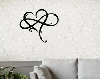 Metal Heart Infinity Sign Etsy