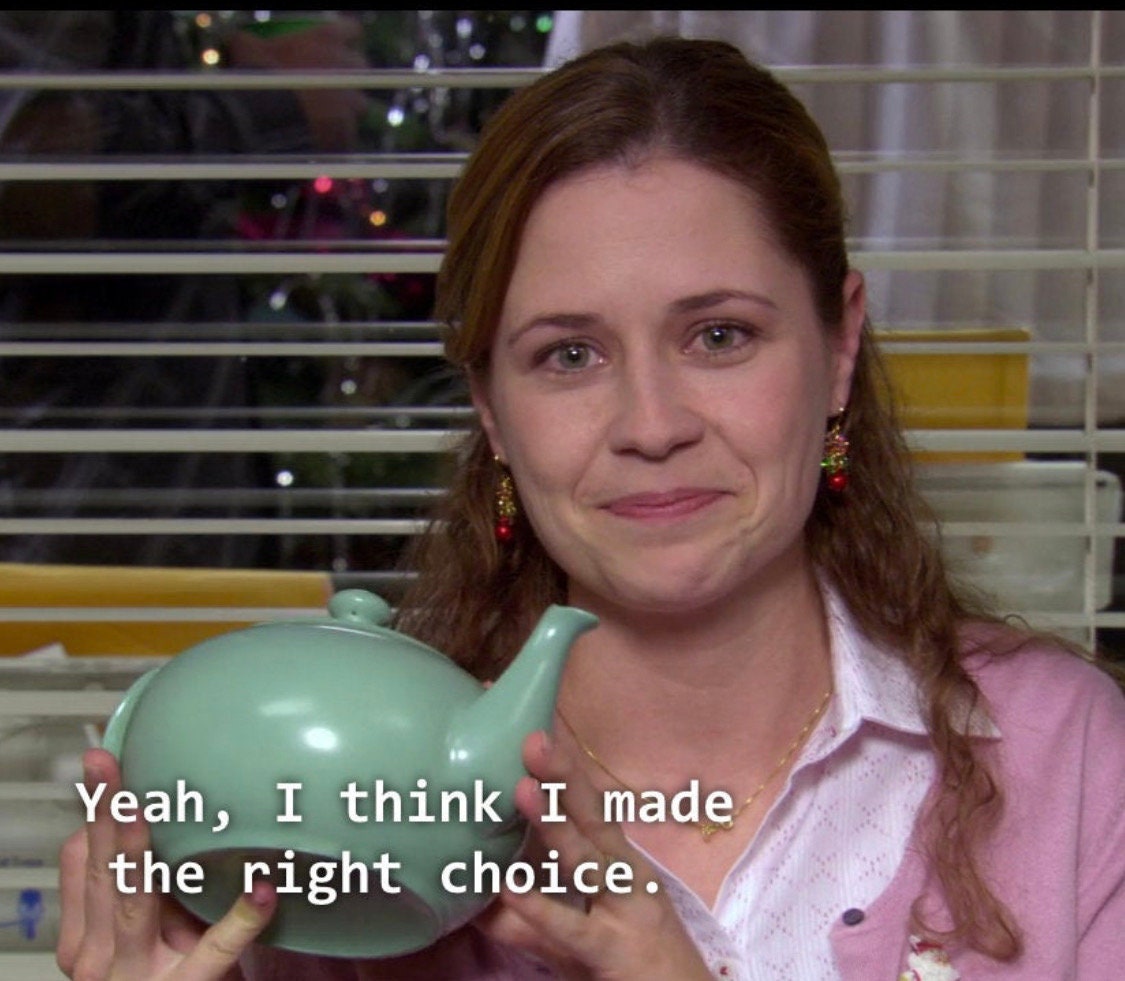 The Office Jim & Pams Teapot Ceramic Teapot I Think I Made the Right