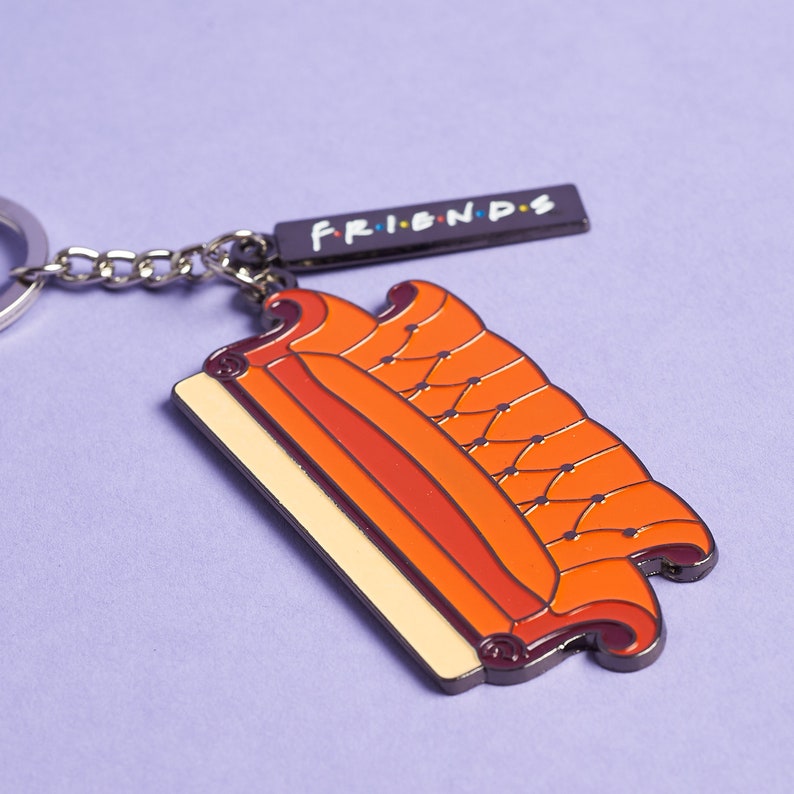 Friends Couch Keychain, Metal Orange, Friends TV Show Etsy