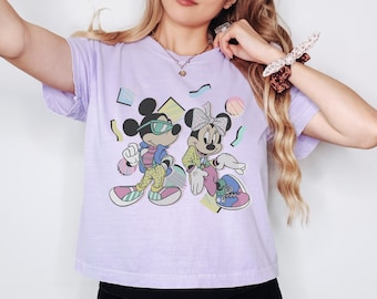 boxy cropped comfort colors mouse friends shirt - mouse and friends - family trip - summer shirts girls best day ever 80s mouse retro mouse