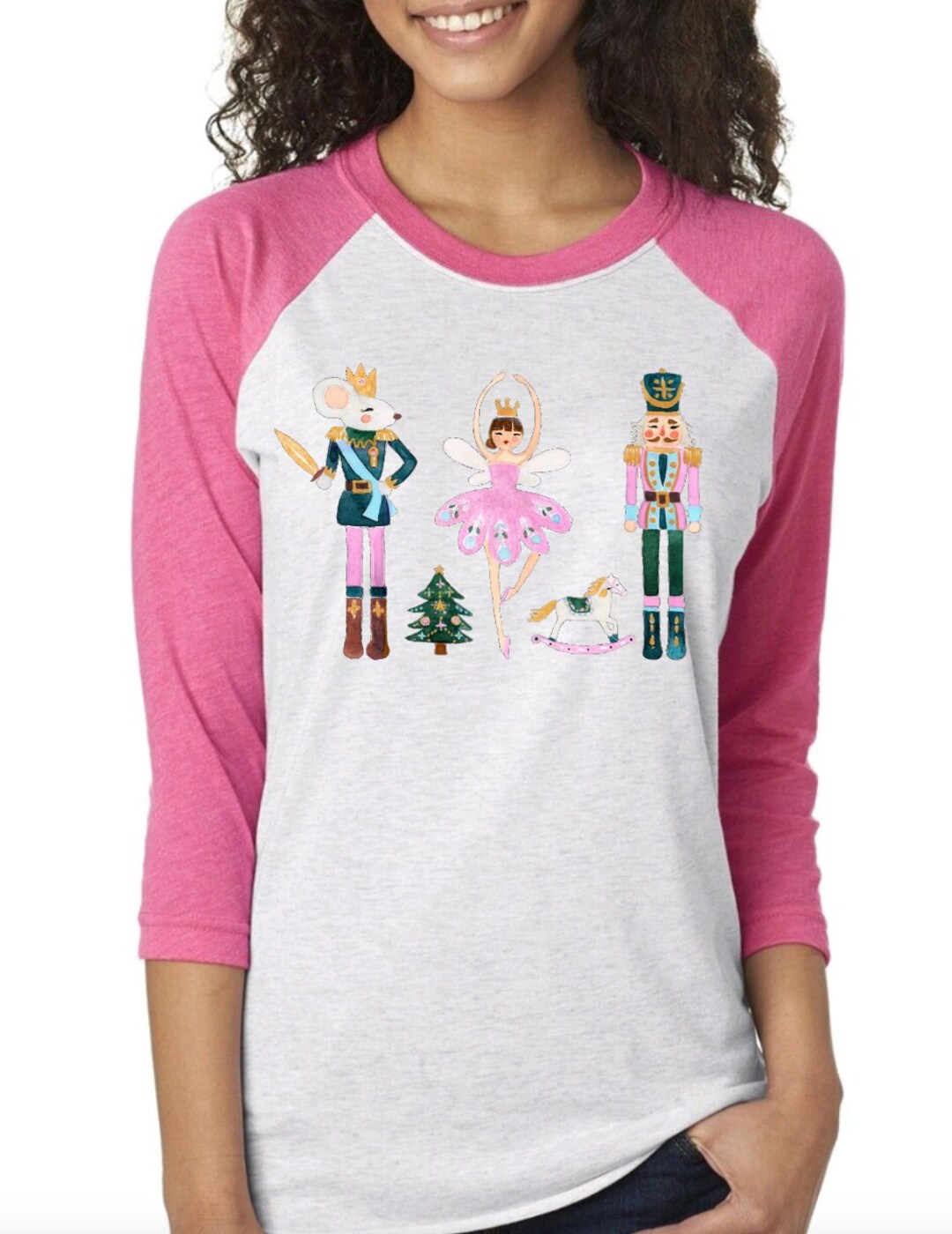 Vive La Fete Nutcracker Smocked Pink T-Shirt main image 0
