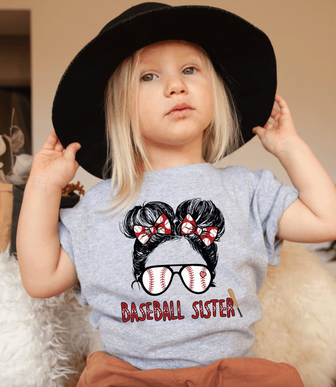 Baseball Sister Shirt Baseball Sister Bun Shirts Baseball Team Shirts Baseball Season Tee Ball