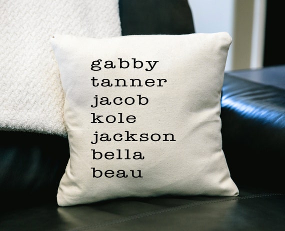 Family Names With & Pillow Grandchildren Names 