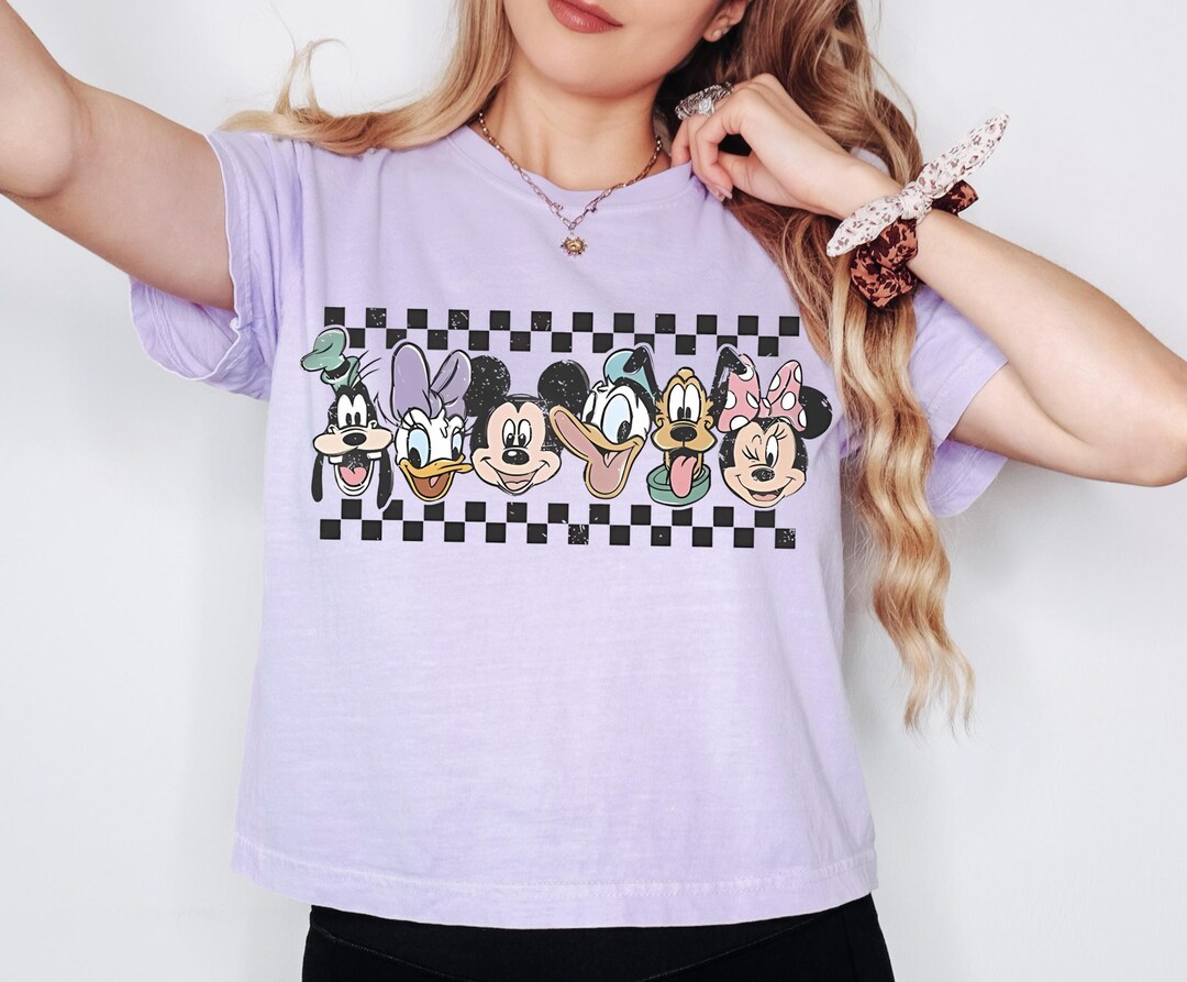 Boxy Cropped Comfort Colors Mouse Friends Shirt - Mouse and Friends ...
