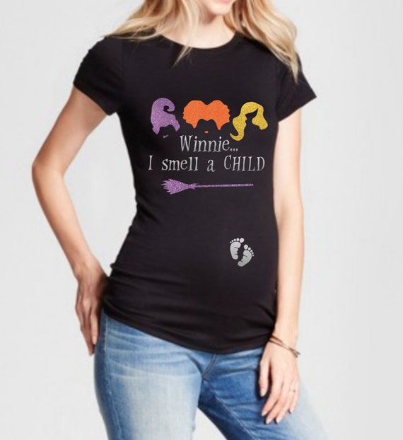 Its Your Day Clothing Winnie I Smell A Child Hocus Pocus Sanderson Sisters Womens Halloween Shirt