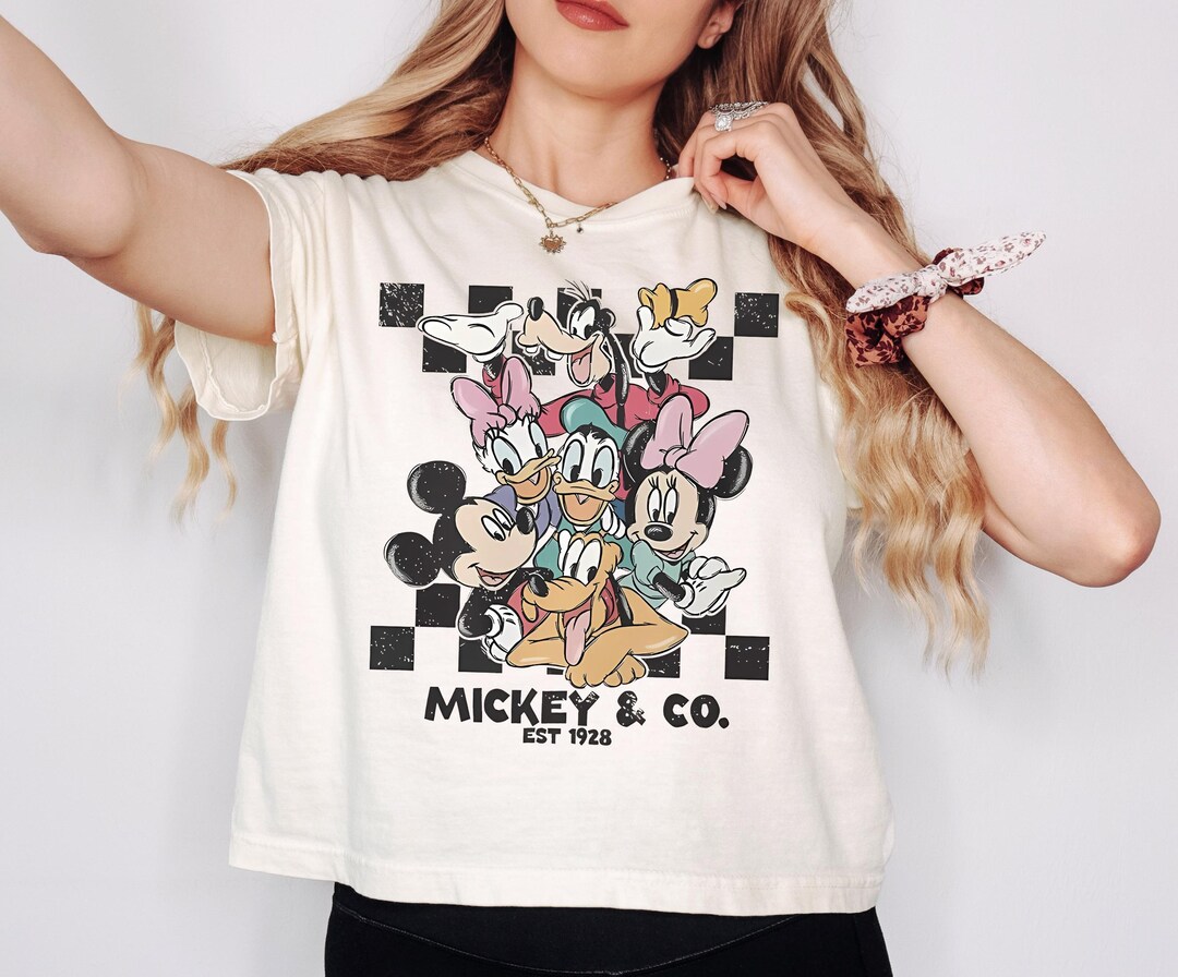 Boxy Cropped Comfort Colors Mouse Friends Shirt - Mouse and Friends ...