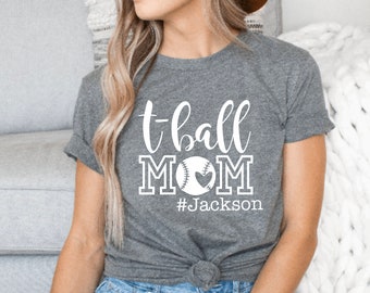 t-ball mom personalized shirt - t-ball - personalized t ball mom shirt - customized baseball mom shirt - sports mom t-shirt - t-ball shirt